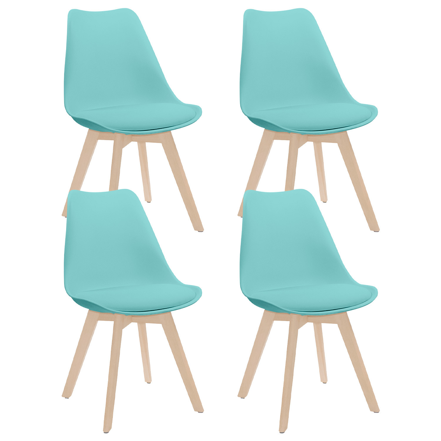 Pack 4 Sillas de Comedor Estilo Nórdico Daria 83x55x48cm Thinia Home Sillas Comedor Nórdicas 1